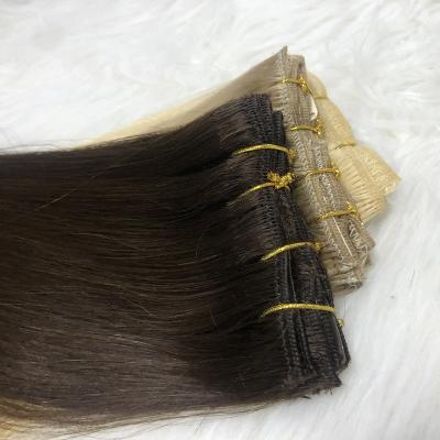 China Silky Straight Wave Customized Color Natural Virgin Remi Human Hair 100% 30 Inch Clip In Hair Extensions for sale