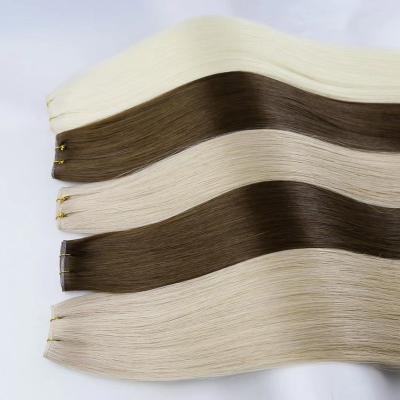 China European Remy Blonde 20inch Multi Color Genius Wefts Top Quality Human Hair 100g Genius Weft for sale