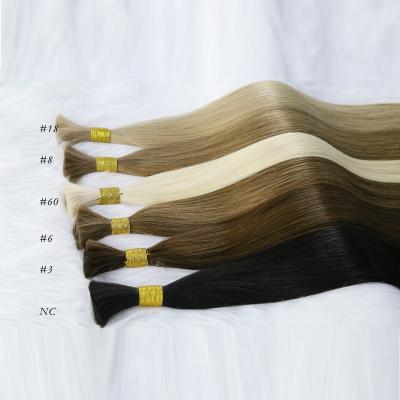 China 22inch Hair Bulk Bulk Hair OR #60 24inch #3 #6 #8 #18 Remy Virgin Human Hair Extensions for sale