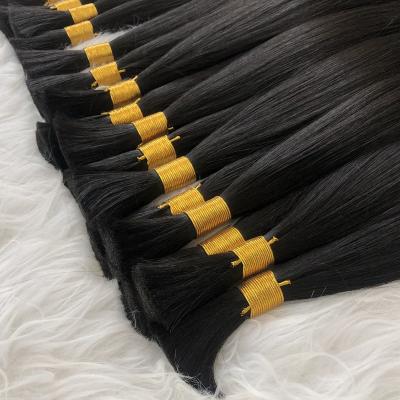 China Double Remy Woman Virgin Braiding Human Hair Bulk Hair Bulk Hair Super Pulled Natural Hair Extension for sale