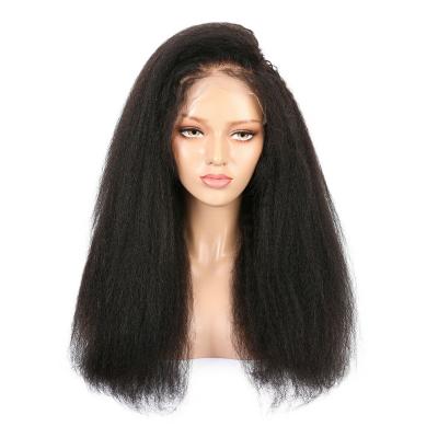 China Brazilian Straight Kinky Curly Human Hair Wig 100% Straight Unprocessed Human Hair Lace Front Wig for sale