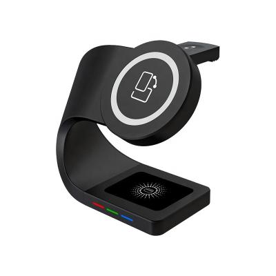 China Beautiful Appearance Smart 4 in 1 Absorption Radio Charging 15w Magnetic Fast Charger Multi Function for Watch Wireless Charger for sale