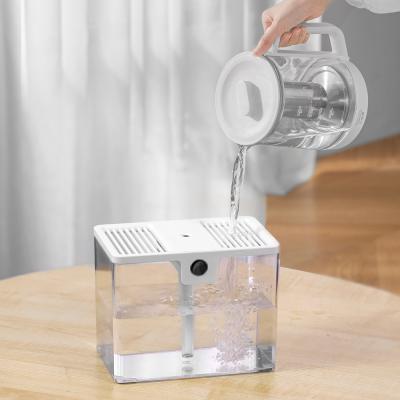 China 2021 new 1.5L Desktop Mini Portable USB H2o Ultrasonic Home Office Desk Car Air Humidifier Cooling mist maker for sale