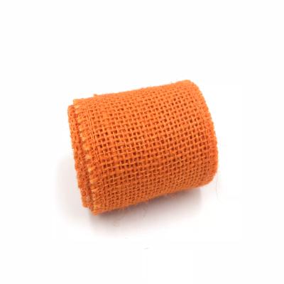 China Eco-friendly Custom Jute Ribbon Jute Ribbon Material For Christmas Bows Making for sale