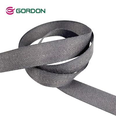 China Wholesales 100% Viable Polyester 9mm Ribbon Twill Ribbon Gift Box Packing Handle Herringbone Ribbon for sale