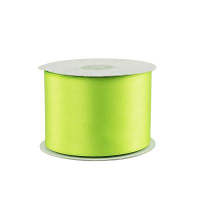 China Solid Color 196 Stock Color Satin Ribbon 100mm Wide Single Face Satin Ribbon for sale