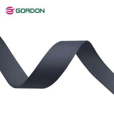 China Gordon Ribbons In Stock High Quality Classic Ribbon 100% Polyester 16mm Grosgrain Black Ribbon for sale