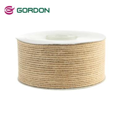 China Eco-friendly Natural Jute Gift Wrapping Hessian Ribbon for sale