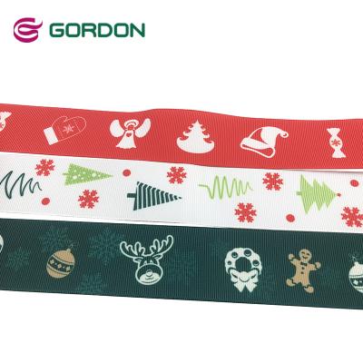 China GORDON Good Price Gift Ribbon High Density Printing Grossgrain Dog Printed Ribbon for sale