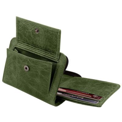 China Purse Multi Bifold Wallet Coin Wallet Zipper Top Grain RFID Blocking Men Wallet for sale