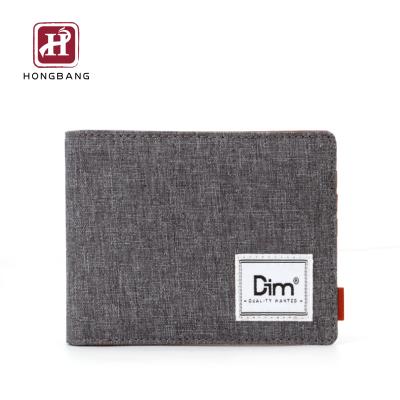 China Slim Men's RFID Wallet RFID Blocking Canvas Wallet Credit Card Holder Wallet With Coin Pocket for sale