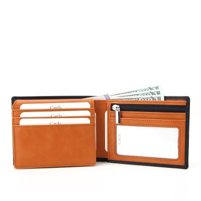 China Hot Selling RFID Leather Slim Wallet PU RFID Blocking Bifold Wallet For Men for sale