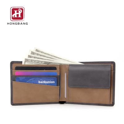 China RFID Coin Pocket Men's Leather Wallet, RFID Wallet For Men, Travel Bifold Wallet for sale