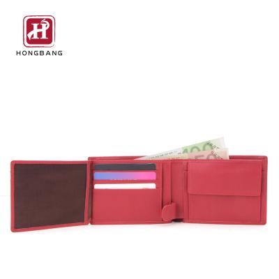 China BSCI RFID Wallet Factory Custom Men's Triple Wallet Leather Wallet With Coin Pocket ID Window for sale