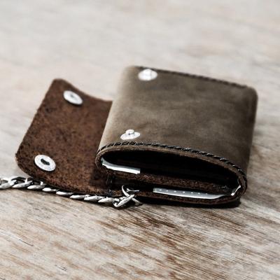 China RFID Classic Bifold Wallet With Biker Chain Wallet Wholesale Chain Wallet for sale