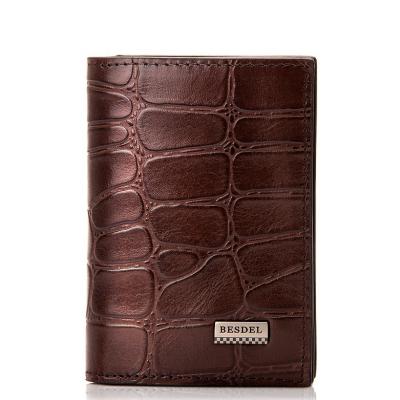 China Custom Collectible Business Card Sleeves, Real Leather Crocodile Business Card Holder Wholesale For Men for sale