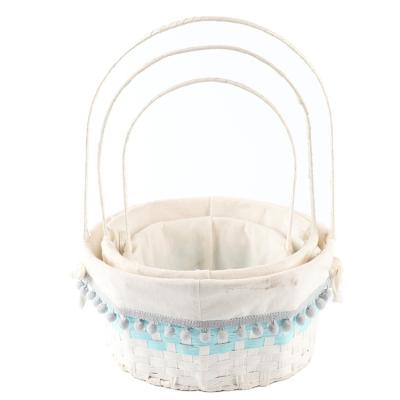 China Handmade High Quality Minimalist Flower Basket Cheap Wicker Flower Basket Fruit Flower Basket Storage Basket for sale