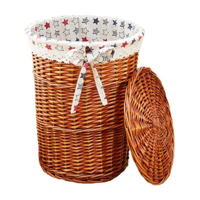 China Factory Handmade Hot Sale Custom Made Wicker Laundry Basket With Handle for sale