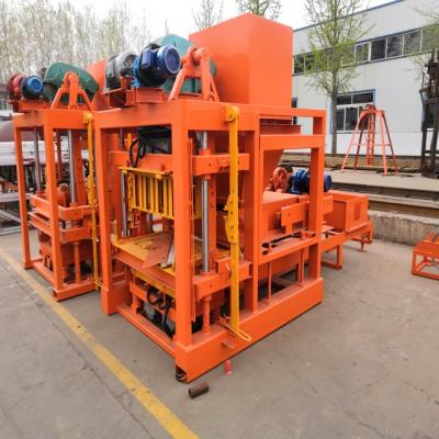 China Building material shops QTJ4-25 simple production line automatic cement brick making machine price for sale in Zambia for sale