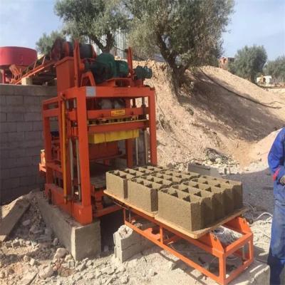 China Building material stores Linyi shengya QTJ4-25 cement block making machine concrete brick full automatic production line for sale