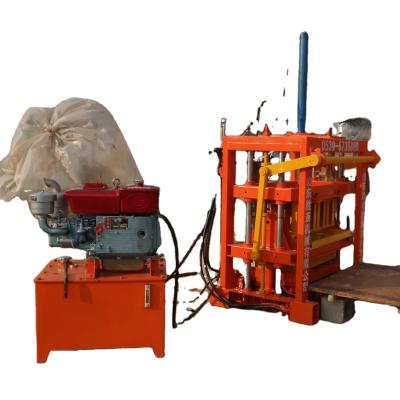 China Building Material Stores Shengya Machinery in Nigeria! QT4-30 Hydraulic Diesel Engine 9inch Hollow Concrete Block Making Machine for sale