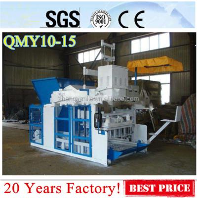 China German CONCRETE ZENIT high capacity QMY10-15 moving block making machine, qmy10-15 egg laying brick making machine for sale