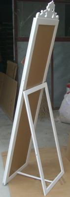 China shinning white wood free-standing mirror for sale