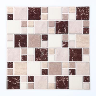 China mosaic bathroom walls vinyl tiles sticker kitchen backsplash panel home decor 3d diy PVC self adhesive tile en venta