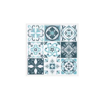 China Square Mosaic Backsplash Self Adhesive PVC Wall Tile blue Peel and Stick Bathroom Tiles en venta