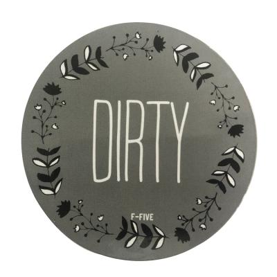 China Customized Size Shape OEM Dishwasher Clean Dirty Double-sided Magnet for sale