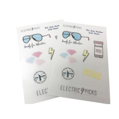 China Custom High Quality Waterproof Glossy Vinyl Kiss Cut Sticker Sheet Printing for sale