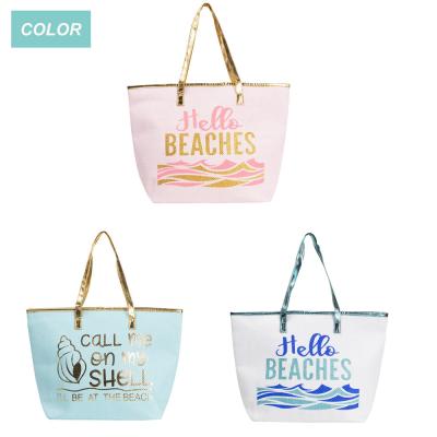 China Wholesale Tourist Bag Straw Summer Beach Shoulder Bags Tote Bag Custom Print Straw Fashion Souvenir Beach Large for sale