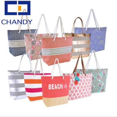 China Custom Fashion Factory OEM Servise Print Canvas Fashion Beach Bag for sale