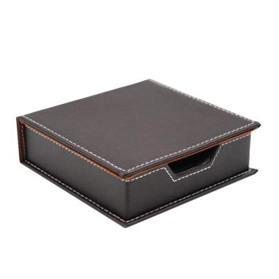 China Leather Desk Drawer Organizer Set Card Holder School Desk Organizer Note Case PU Note Holder Desk Organizer for sale