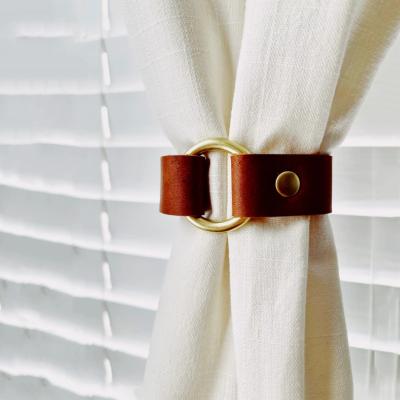 China Minimalist PU Curtain Loop Curtain Tieback Rope Home Windows Decoration Curtain Holder Accessories for sale