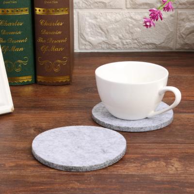 China Stocked Personalized Custom Office Mat Customized Felt Cup Mat Soft Customization Hot Sales Felt Coasters For Drinks for sale