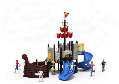 China Double Lane Slide Kids Plastic Playground Equipment AntiUV For Amusement Park for sale