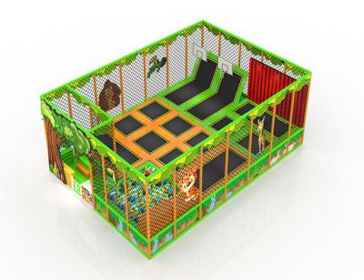 China EPE Trampoline Park Equipment , 0.7m Children'S Trampoline With Enclosure for sale