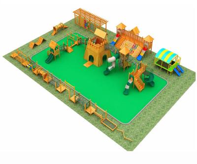 China Equipo al aire libre de madera Skidproof Staticproof del juego de los niños de la aventura en venta