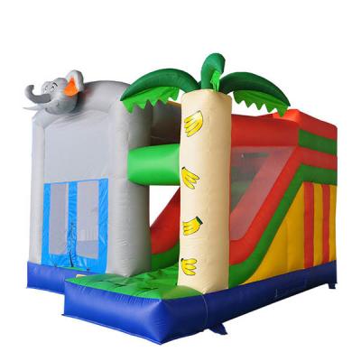 China Small Bouncy Castle With Slide PVC Material Digital Printed Waterproof for sale