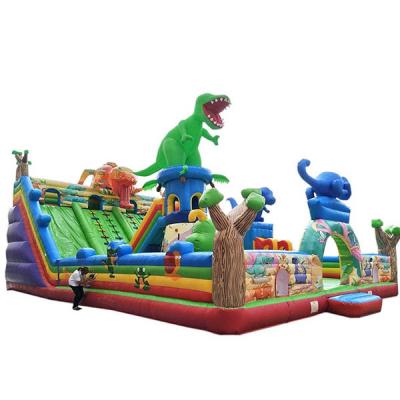 China Custom Themed Kids Inflatable Bouncer Waterproof Multi Obstacles for sale