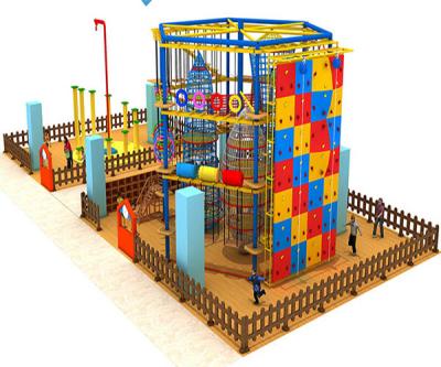 China Lanyard Indoor Aerial Obstacle Course, hochrangiges Spielplatz-Kletterseil zu verkaufen