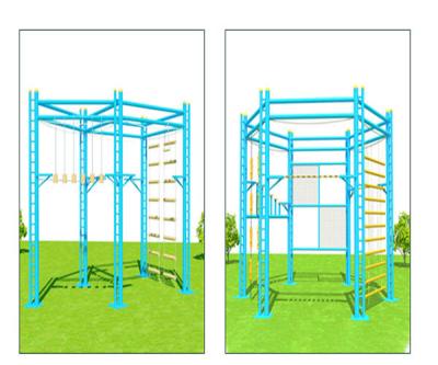 China Multifunction Rope Bridge Obstacle Course Galvanized Steel Materil for sale