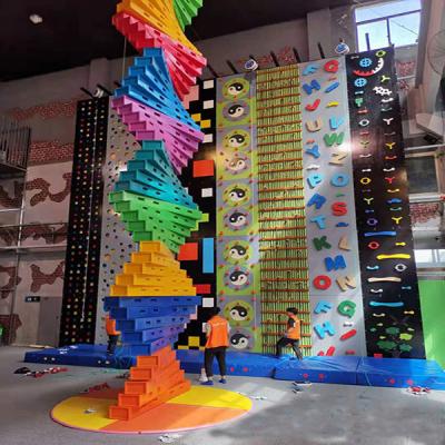 China PVC Plastic Rock Climbing Wall Multicolor For Indoor Play Center for sale