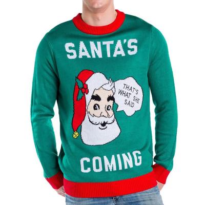 China Wholesale Custom Pattern And Design Ugly Christmas Anti-pilling Sweater For Men OEM Crewneck Sweater Knitted Sweater 2021 for sale