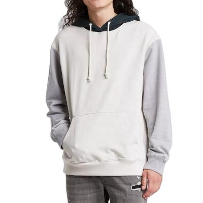 China Custom High Quality Mens Anti-Wrinkle Block Pullover Three Tones Cotton Hooded Sweatshirt For Men for sale