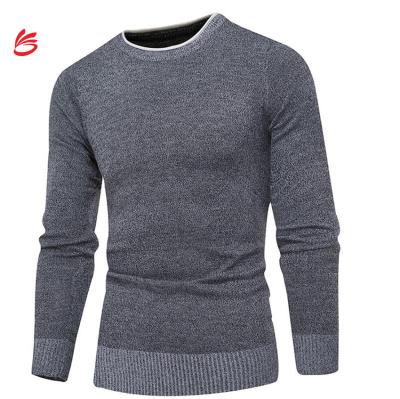 China 2021 Anti-wrinkle Crewneck Sweater For Men Slim Fit Woolen Sweater Warm Winter Wear for sale