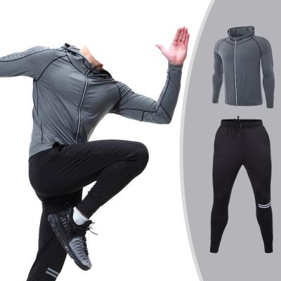 China OEM Sport Gym Sport Gym Jackets& Joggers Custom Polyester Spandex Anti-UV Slim Fit Breathable Running Training Tracksuit for sale