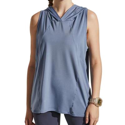 China Shirts2021 Summer Fashion Women Breathable Yoga T Sleeveless Sweatshirt for sale