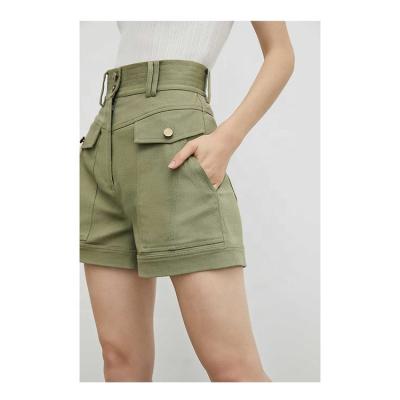 China Viable Cargo Denim Shorts Ladies Jean Shorts Button Women Summer Kurze Pipe Pantaloncini for sale